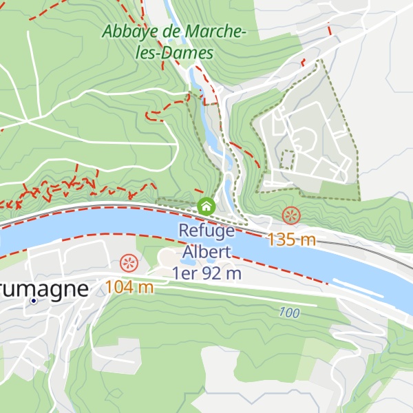 Map of Refuge Albert 1er