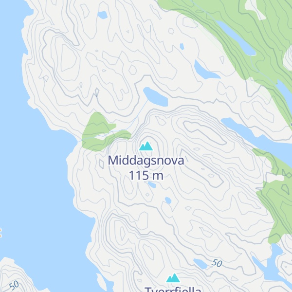 Map of Middagsnova