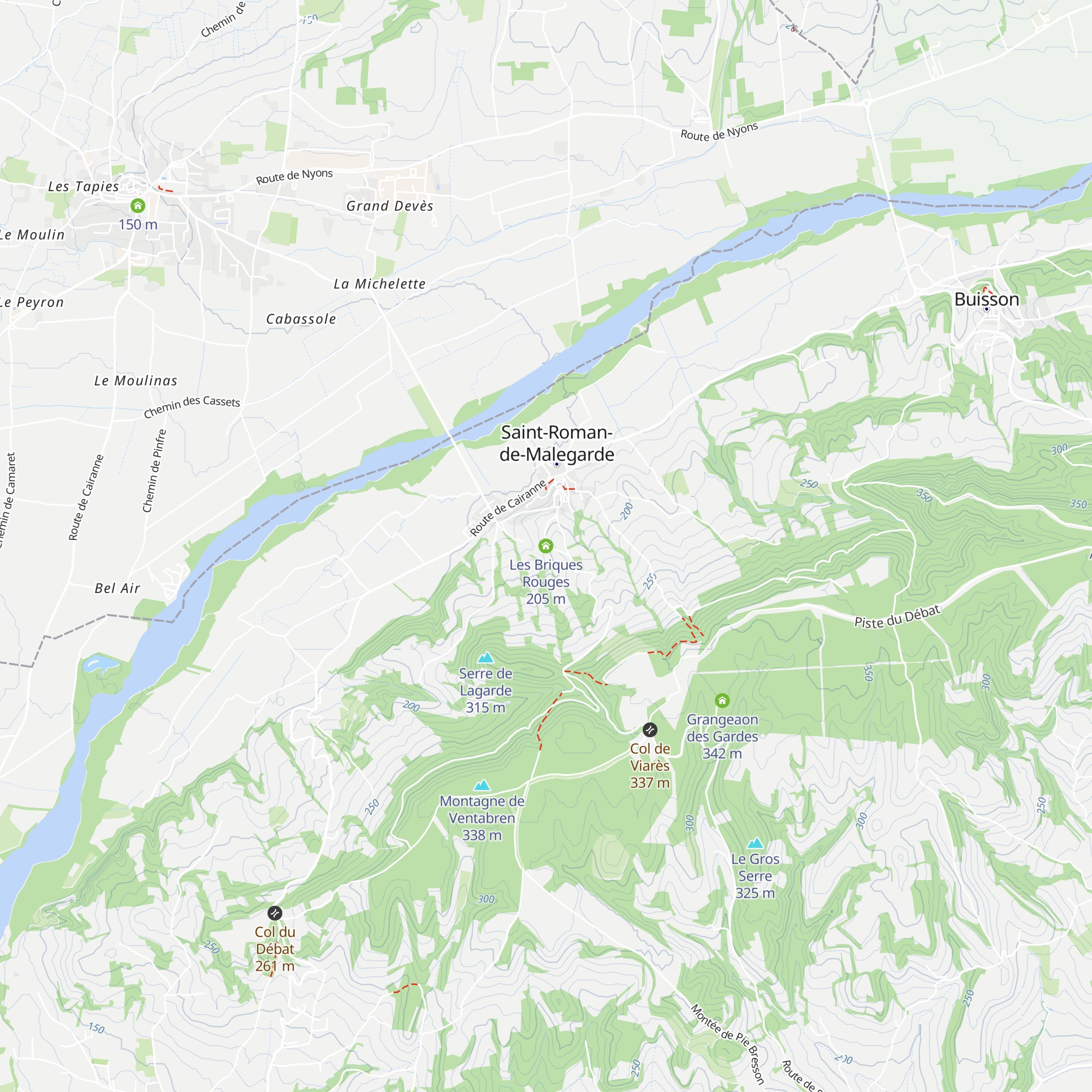 Les Briques Rouges map