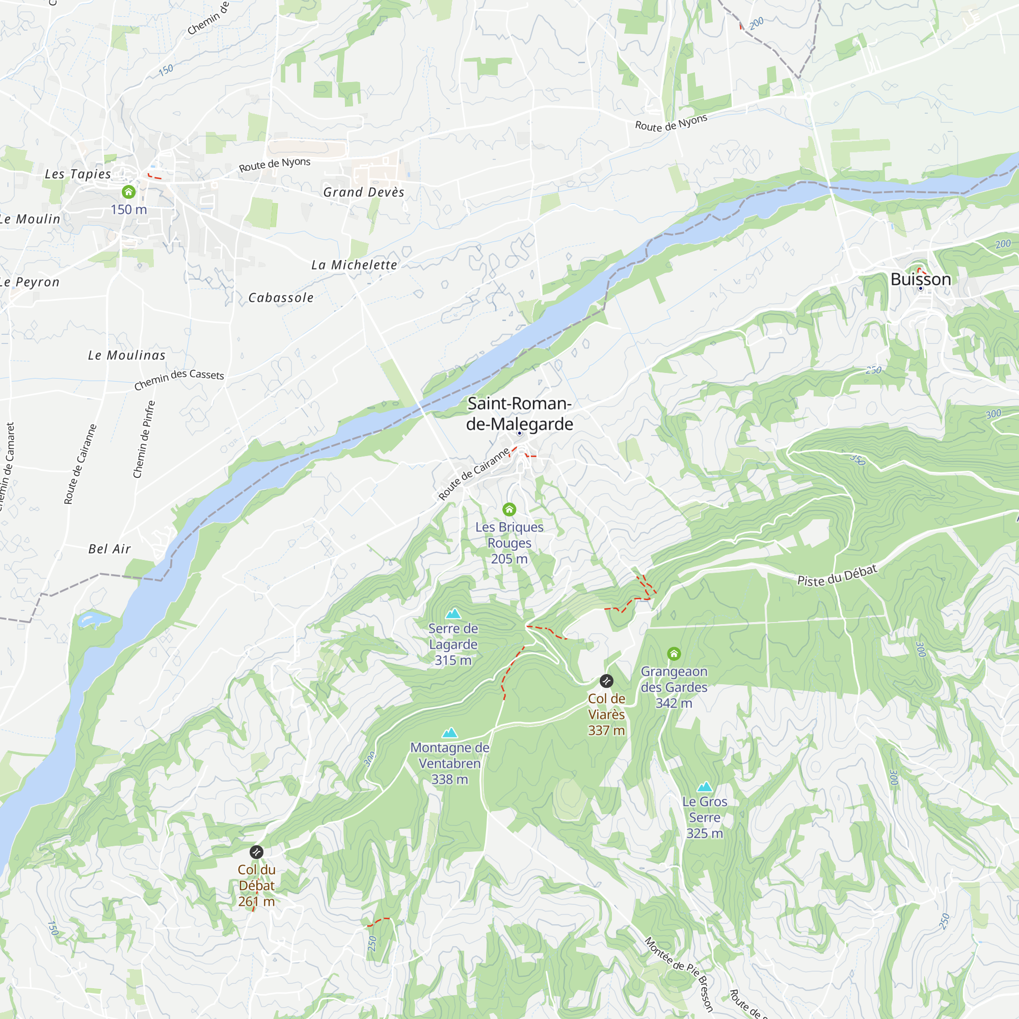 Les Briques Rouges map