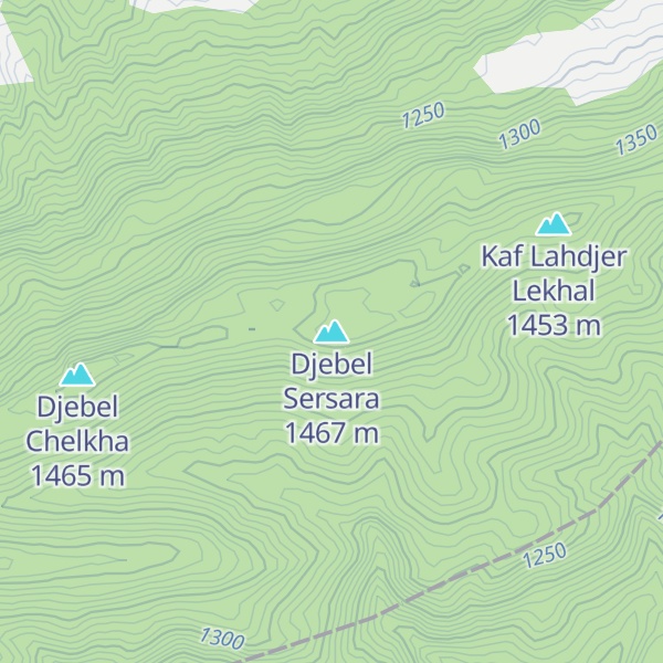 Map of Djebel Sersara