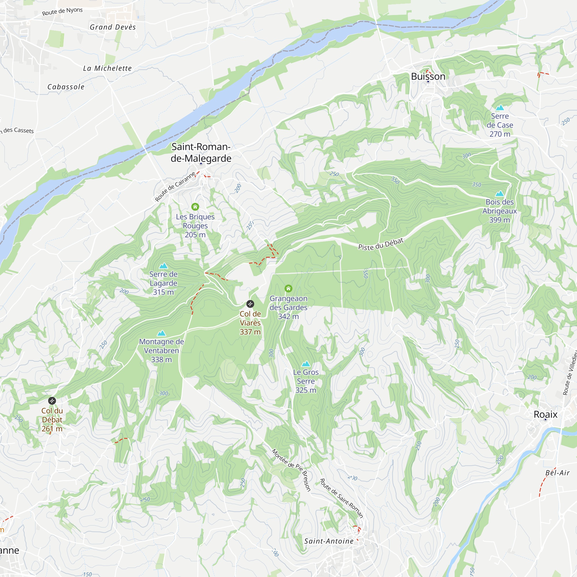 Grangeaon des Gardes map