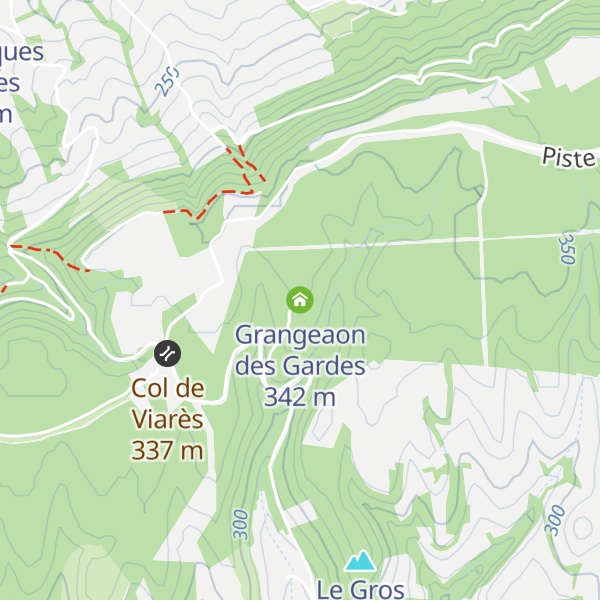 Map of Grangeaon des Gardes