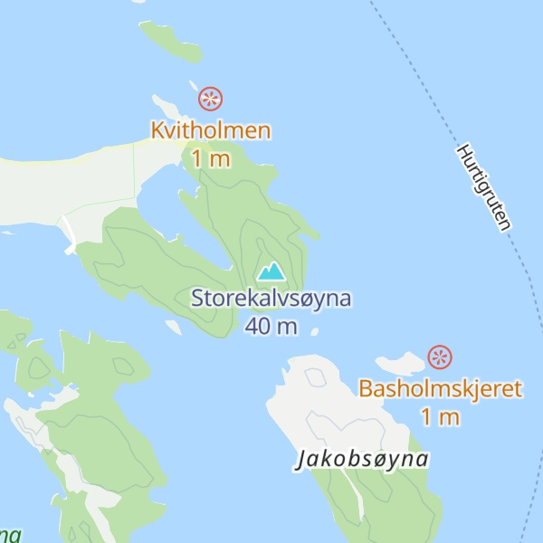 Map of Storekalvsøyna