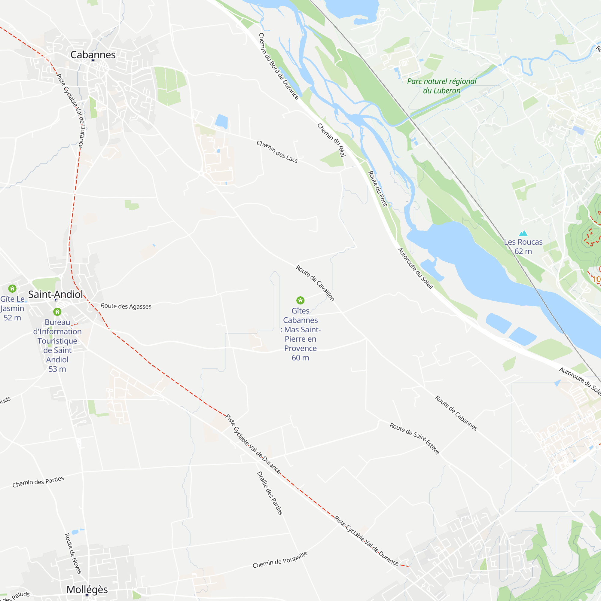 Gîtes Cabannes : Mas Saint-Pierre en Provence map