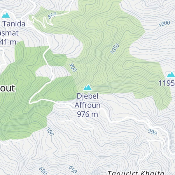 Map of Djebel Affroun