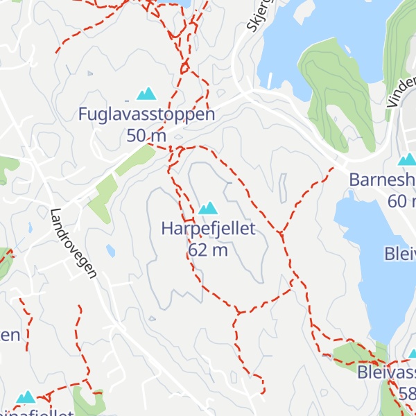 Map of Harpefjellet