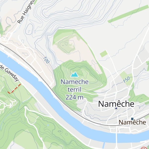 Map of Nameche terril
