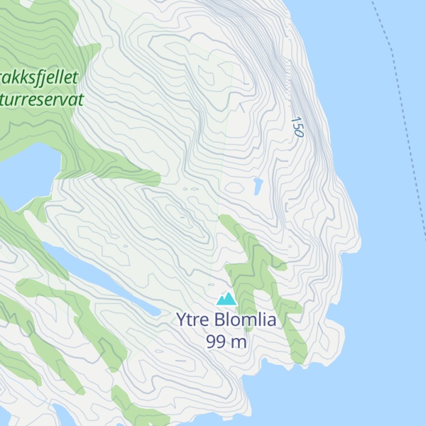 Map of Indre Blomlia