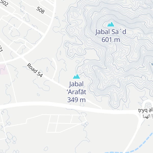 Map of Jabal ‘Arafāt