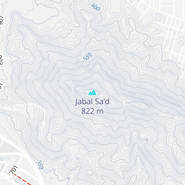 Map of Jabal Sa‘d