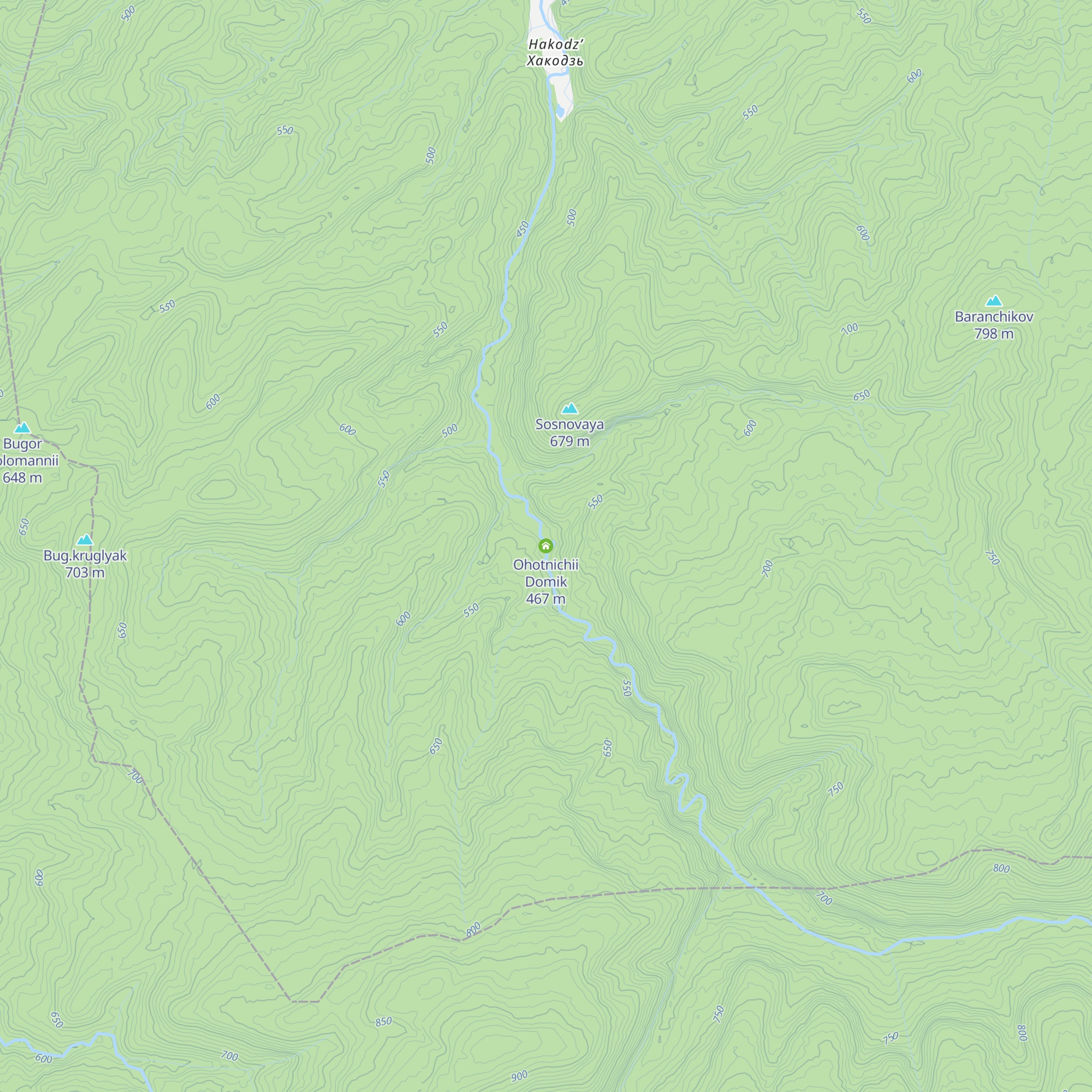 Ohotnichii Domik map