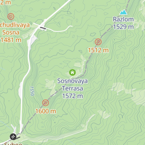 Map of Sosnovaya Terrasa