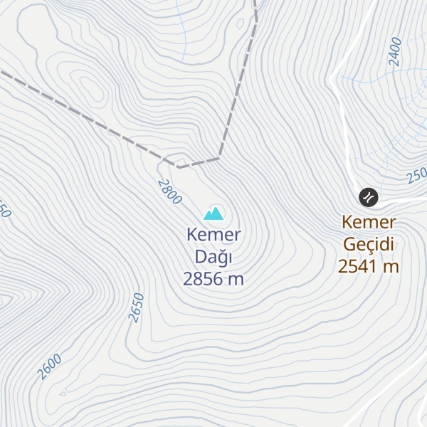 Map of Kemer Dağı