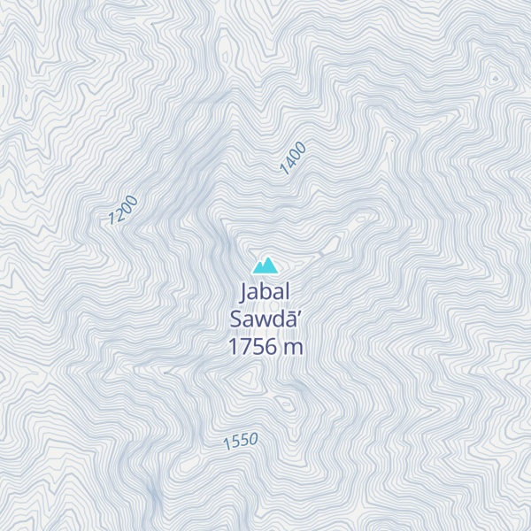 Map of Jabal Sawdā’
