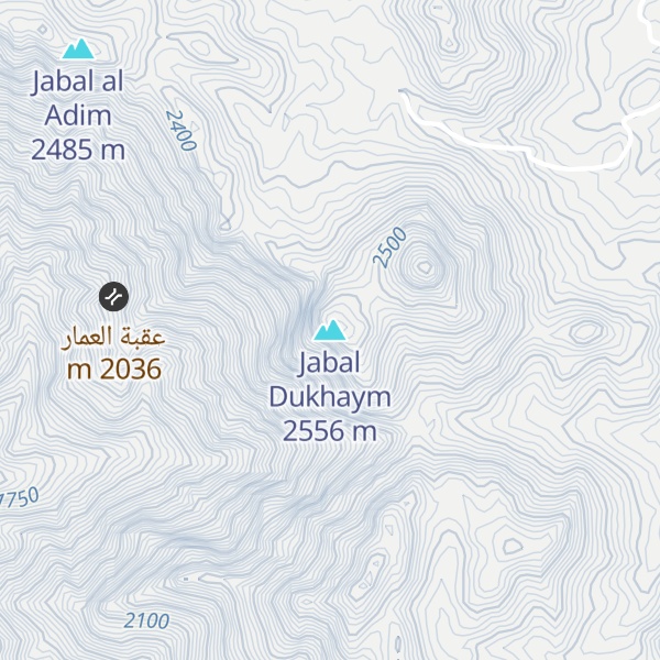Map of Jabal Dukhaym