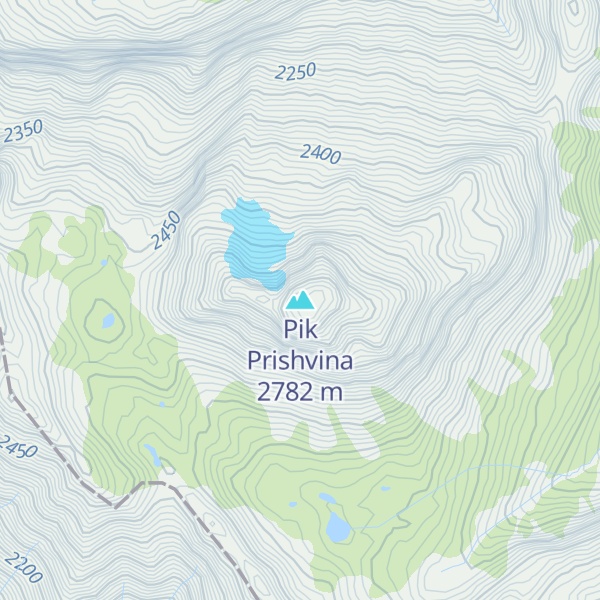 Map of Pik Prishvina