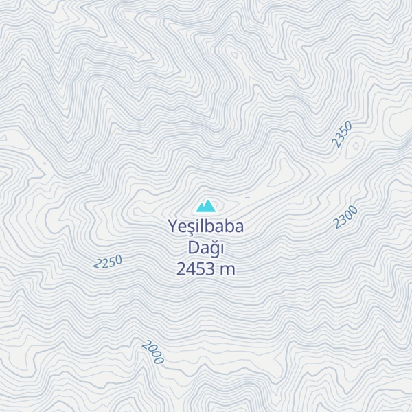 Map of Yeşilbaba Dağı