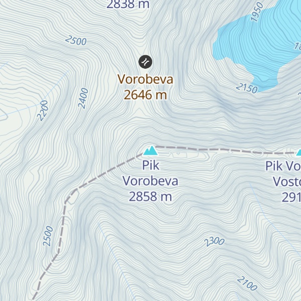 Map of Pik Vorobeva