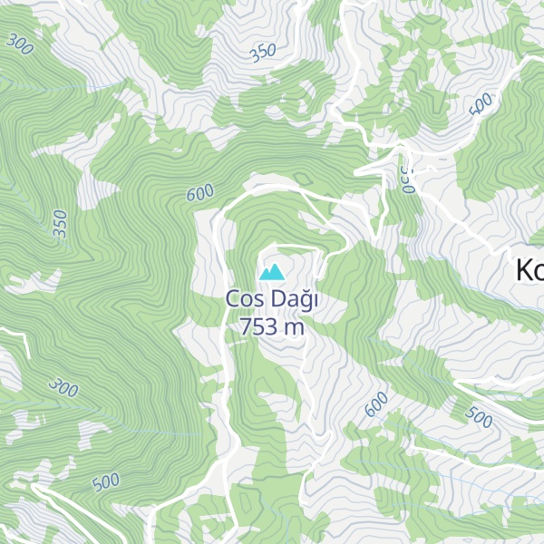 Map of Cos Dağı