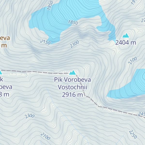 Map of Pik Vorobeva Vostochnii
