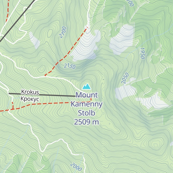 Map of Mount Kamenny Stolb