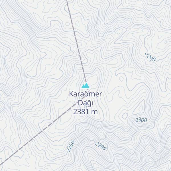 Map of Karaömer Dağı