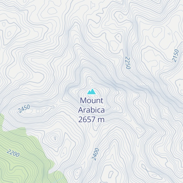 Map of Mount Arabica