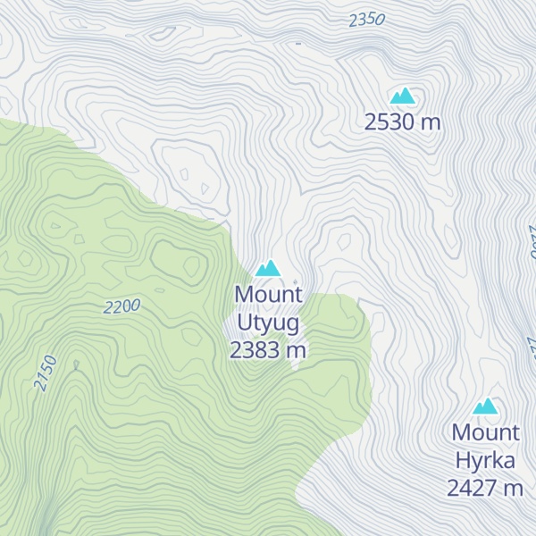 Map of Mount Utyug