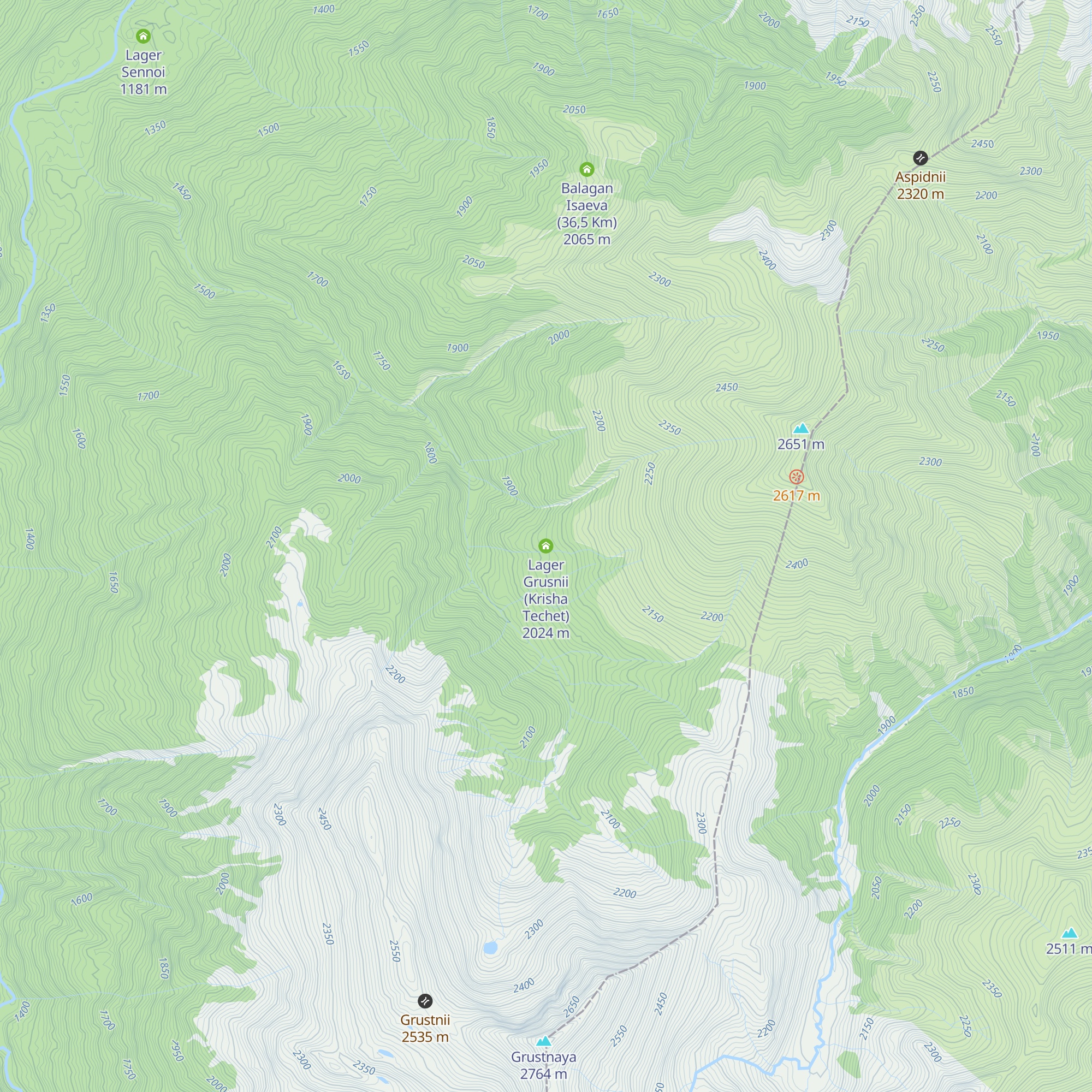 Lager Grusnii (Krisha Techet) map
