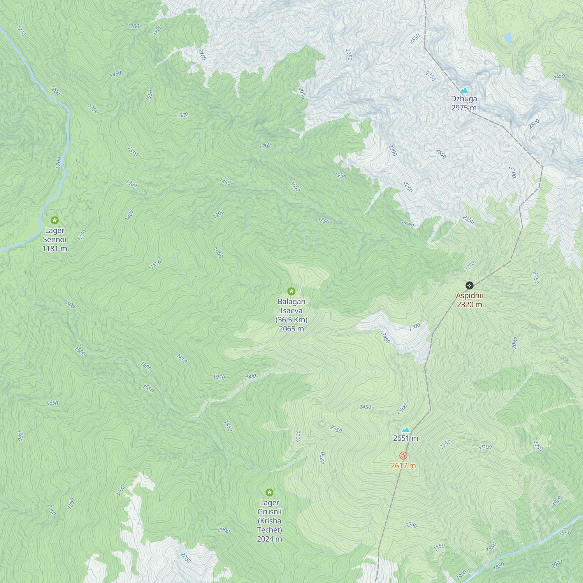 Balagan Isaeva (36,5 Km) map