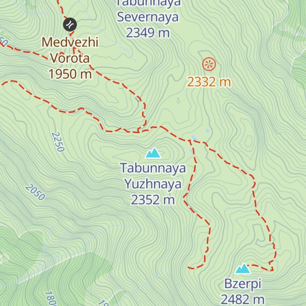 Map of Tabunnaya Yuzhnaya