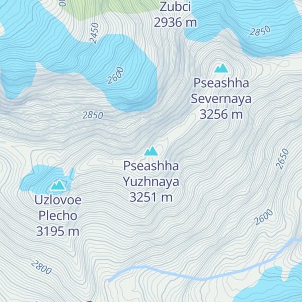 Map of Pseashha Yuzhnaya