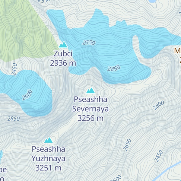 Map of Pseashha Severnaya
