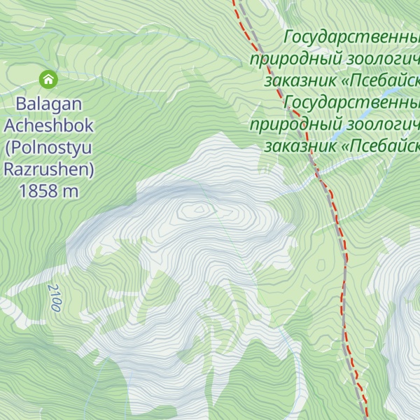 Map of Zapadnii Acheshbok