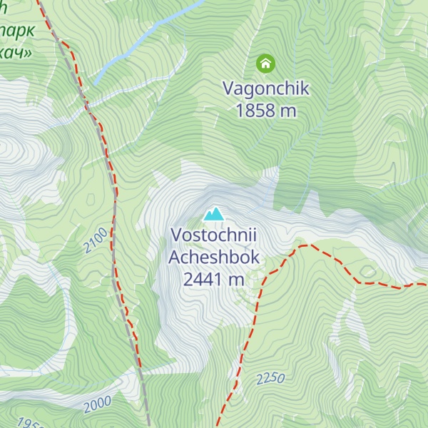 Map of Vostochnii Acheshbok
