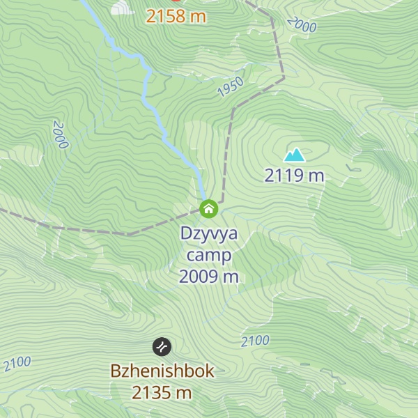 Map of Dzyvya camp