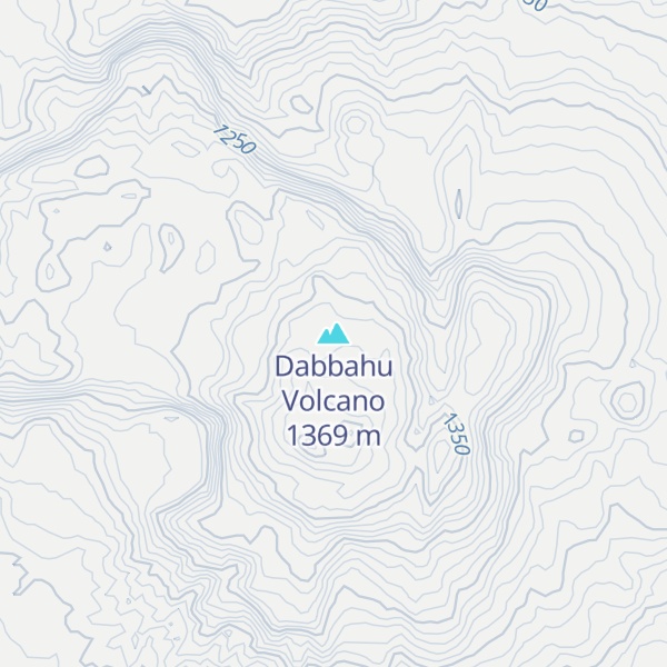 Map of Dabbahu Volcano