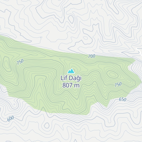 Map of Lif Dağı