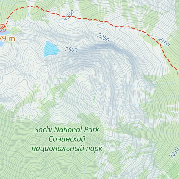 Map of Mount Loyub Yuzhny