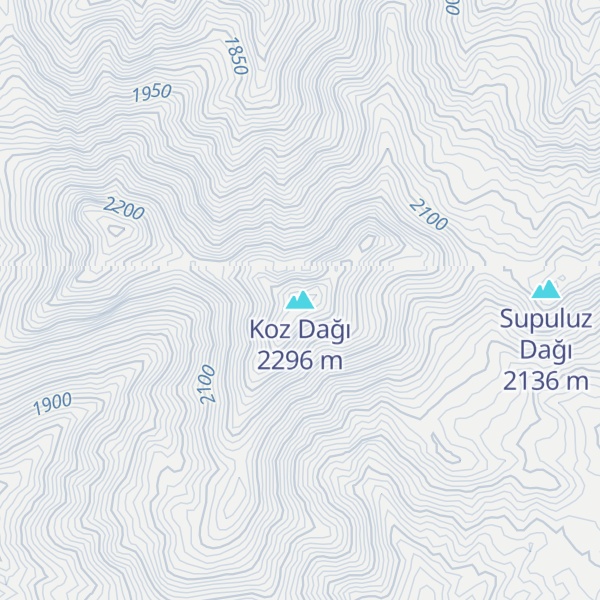 Map of Koz Dağı
