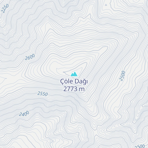 Map of Çöle Dağı