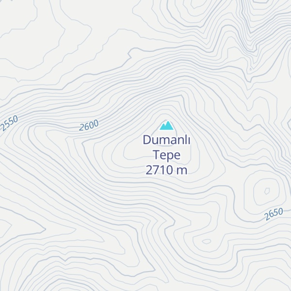 Map of Dumanlı Dağları