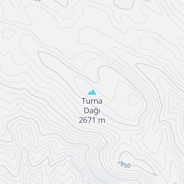 Map of Turna Dağı
