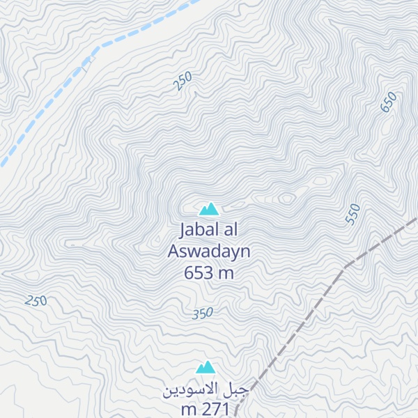 Map of Jabal al Aswadayn