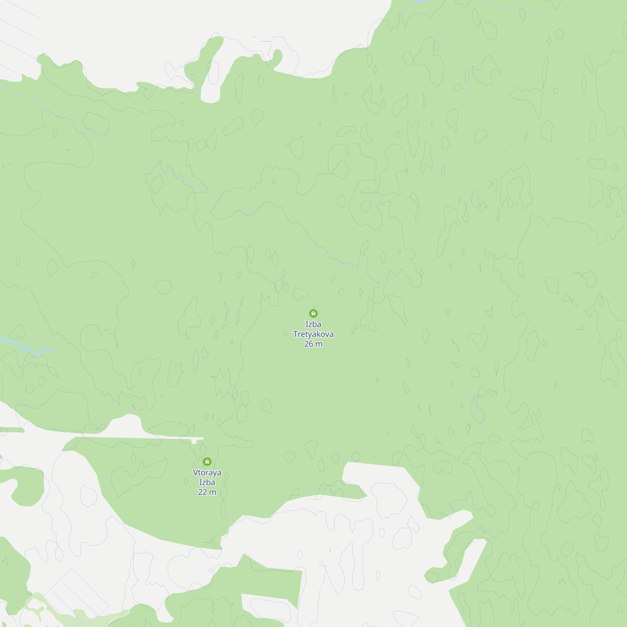Izba Tretyakova map