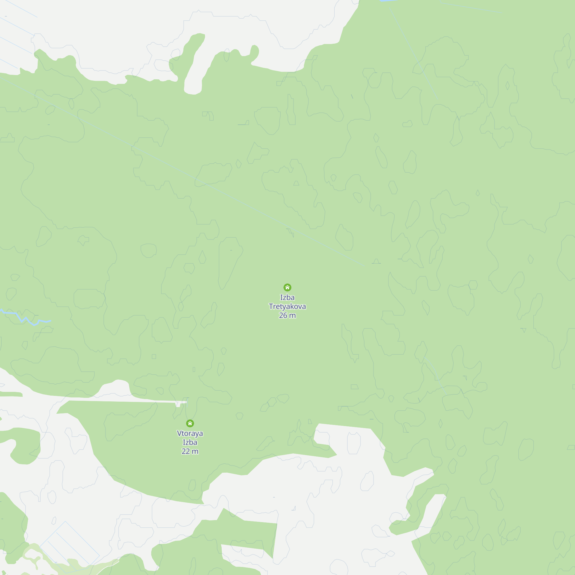 Izba Tretyakova map