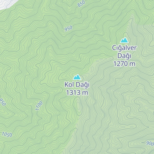 Map of Kol Dağı