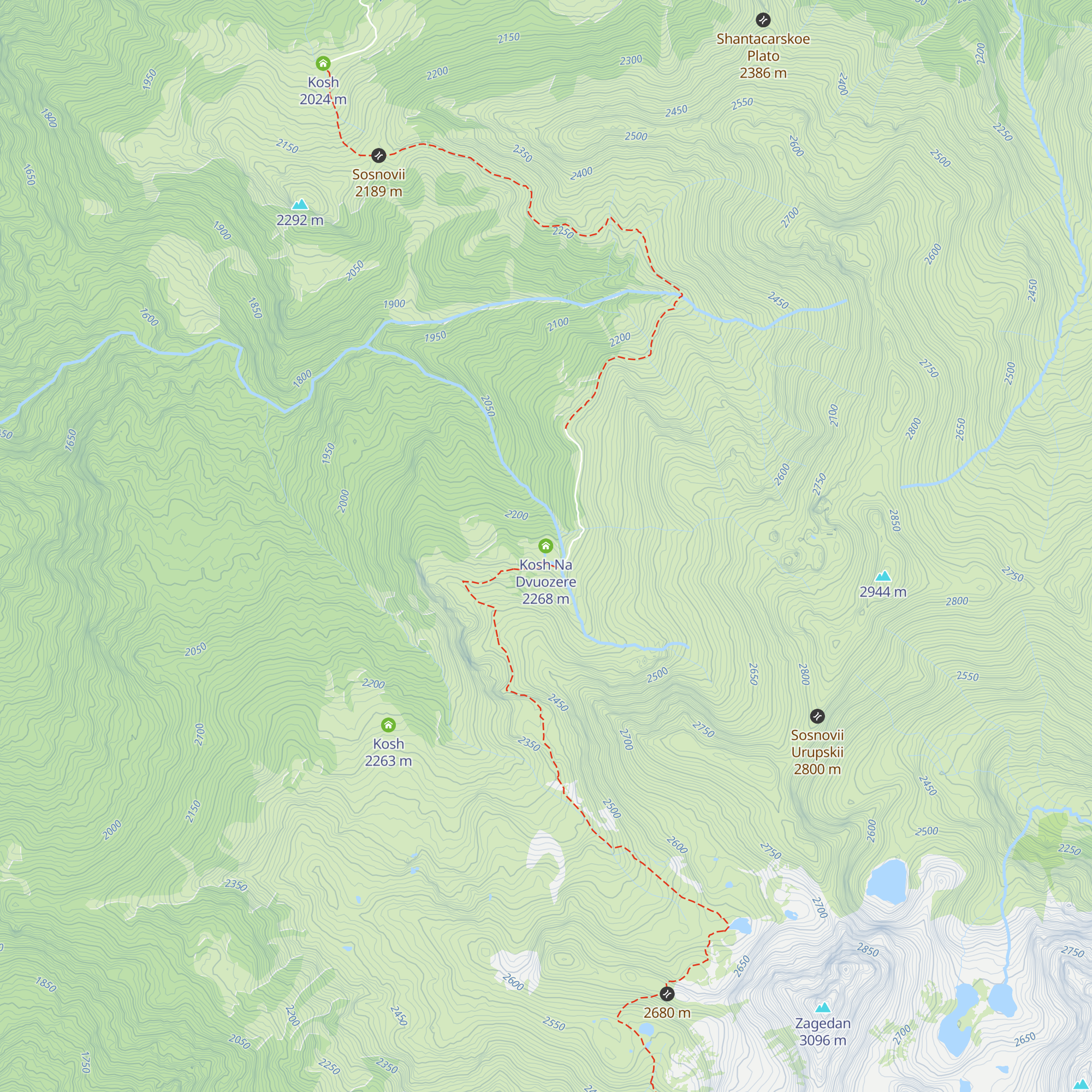 Kosh Na Dvuozere map