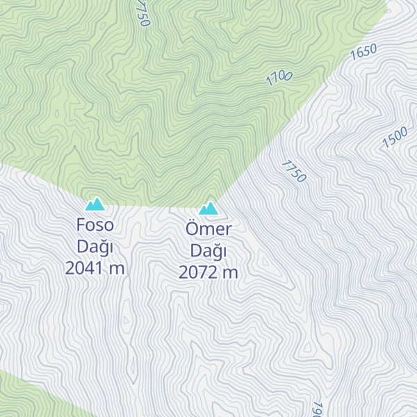 Map of Ömer Dağı